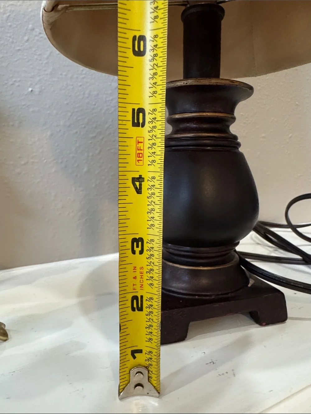 Classic Cream Table Lamp with Dark Base